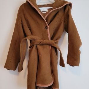 Aritzia Wilfred brown wool coat size small